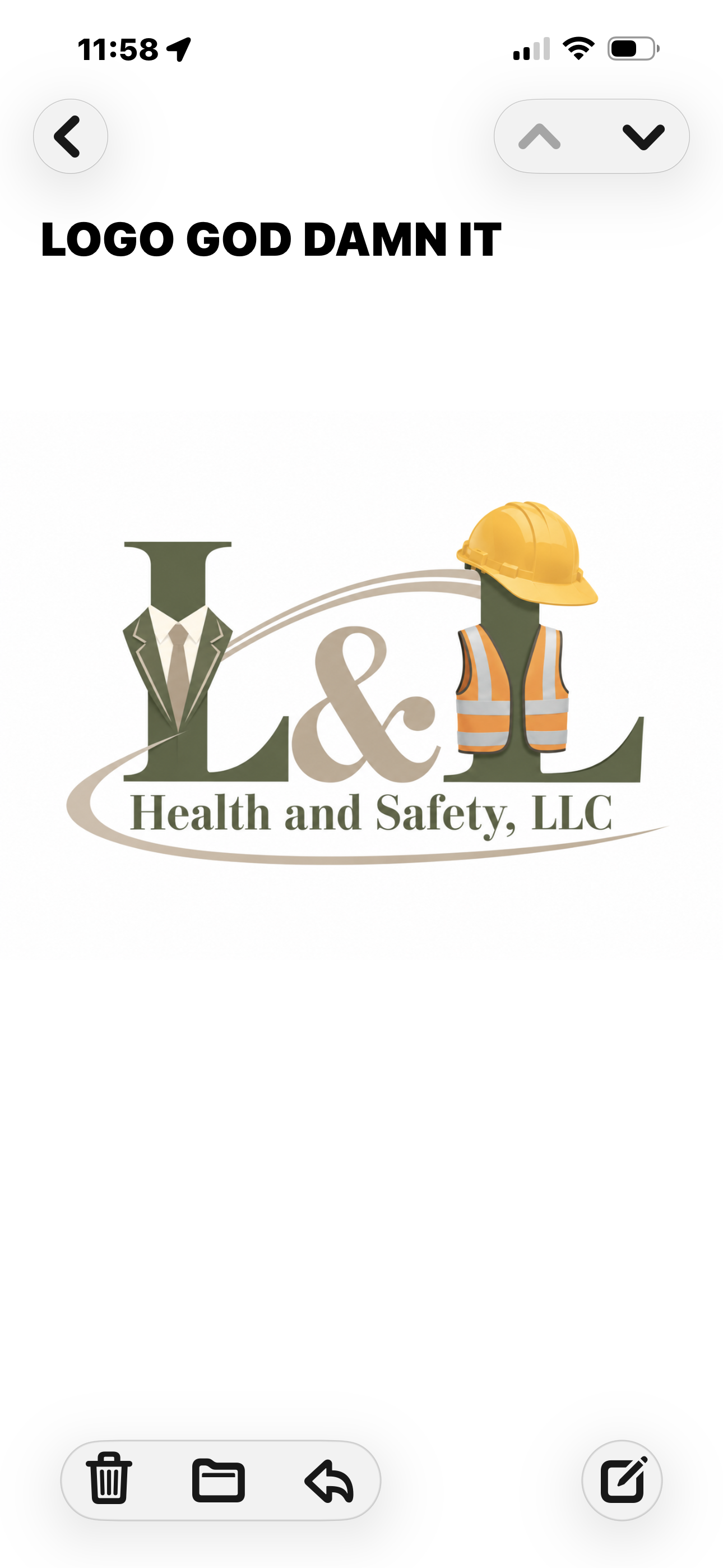 L and L Health and Safety LLC logo bridging leadership in a suit with the field in a hard hat and safety vest